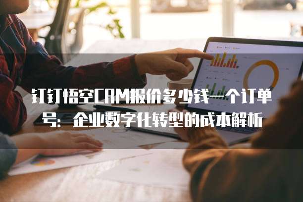 钉钉悟空CRM报价多少钱一个订单号：企业数字化转型的成本解析