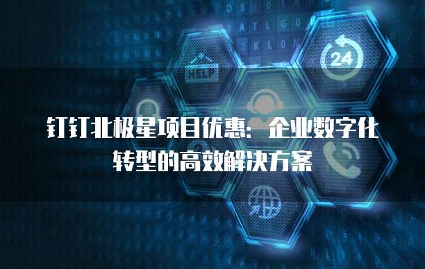 钉钉北极星项目优惠：企业数字化转型的高效解决方案