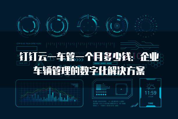 钉钉云一车管一个月多少钱:企业车辆管理的数字化解决方案