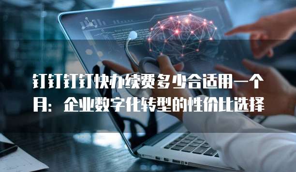 钉钉钉钉快办续费多少合适用一个月：企业数字化转型的性价比选择