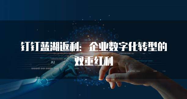 钉钉蓝湖返利:企业数字化转型的双重红利
