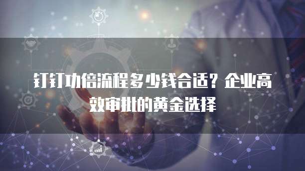 钉钉功倍流程多少钱合适？企业高效审批的黄金选择