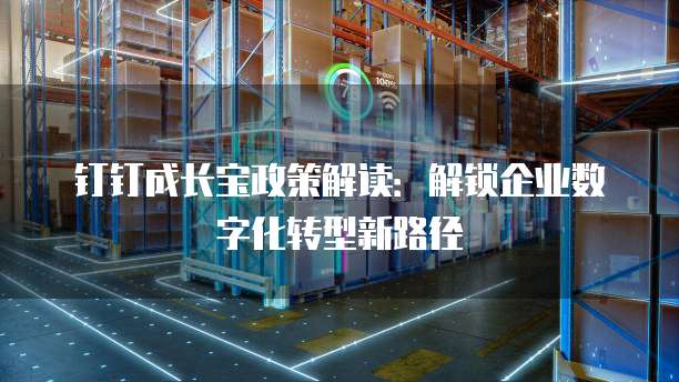 钉钉成长宝政策解读：解锁企业数字化转型新路径