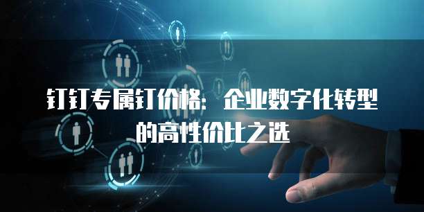 钉钉专属钉价格:企业数字化转型的高性价比之选
