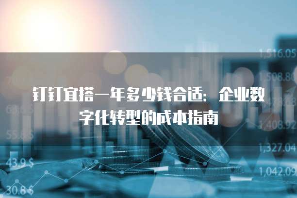 钉钉宜搭一年多少钱合适:企业数字化转型的成本指南