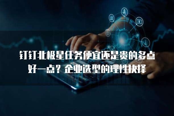 钉钉北极星任务便宜还是贵的多点好一点?企业选型的理性抉择