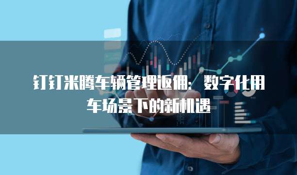 钉钉米腾车辆管理返佣:数字化用车场景下的新机遇