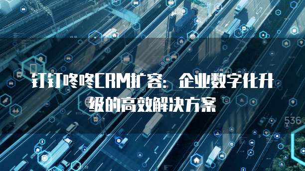 钉钉咚咚CRM扩容:企业数字化升级的高效解决方案