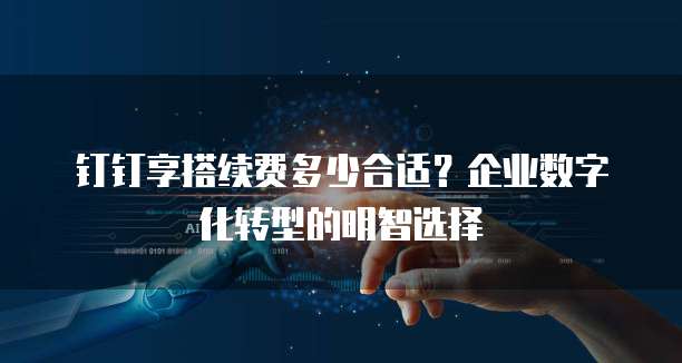 钉钉享搭续费多少合适?企业数字化转型的明智选择