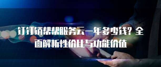 钉钉销帮帮服务云一年多少钱？全面解析性价比与功能价值