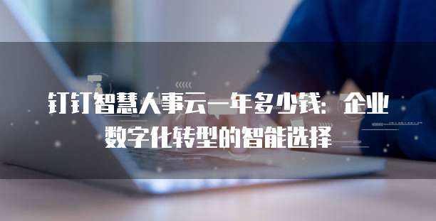 钉钉智慧人事云一年多少钱：企业数字化转型的智能选择