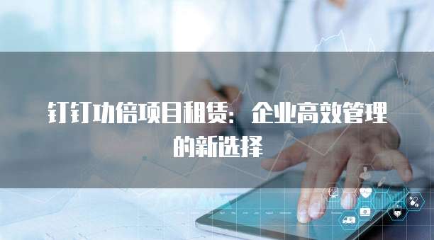 钉钉功倍项目租赁:企业高效管理的新选择