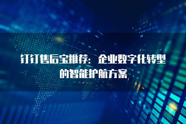 钉钉售后宝推荐：企业数字化转型的智能护航方案