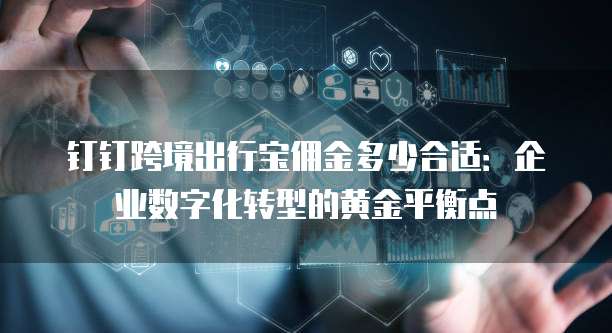 钉钉跨境出行宝佣金多少合适:企业数字化转型的黄金平衡点