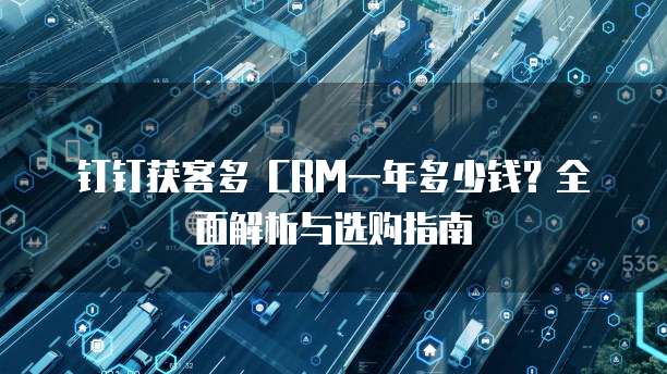 钉钉获客多 CRM一年多少钱？全面解析与选购指南