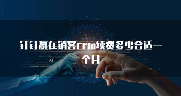 钉钉赢在销客crm续费多少合适一个月