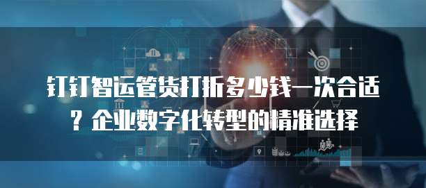 钉钉智运管货打折多少钱一次合适?企业数字化转型的精准选择