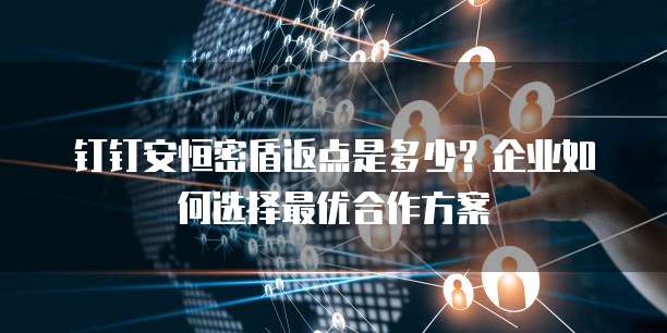 钉钉安恒密盾返点是多少?企业如何选择最优合作方案