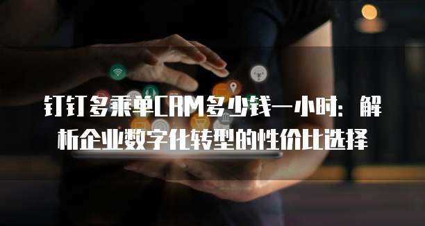 钉钉多乘单CRM多少钱一小时:解析企业数字化转型的性价比选择
