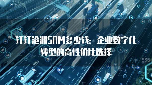钉钉沧渊SRM多少钱:企业数字化转型的高性价比选择