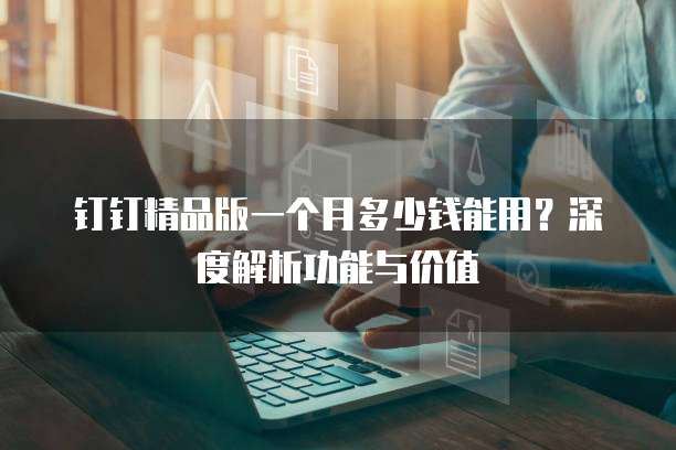 钉钉精品版一个月多少钱能用？深度解析功能与价值