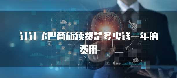 钉钉飞巴商旅续费是多少钱一年的费用