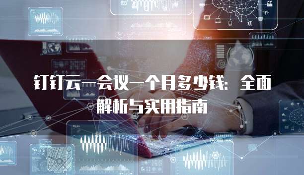 钉钉云一会议一个月多少钱:全面解析与实用指南