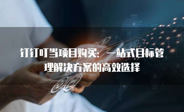 钉钉叮当项目购买:一站式目标管理解决方案的高效选择