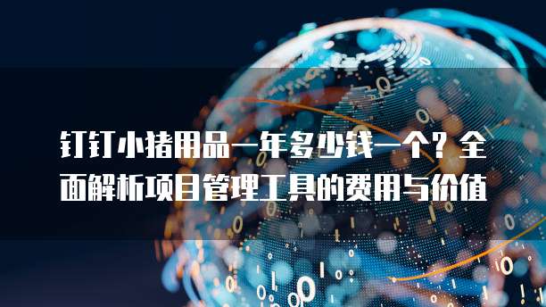 钉钉小猪用品一年多少钱一个?全面解析项目管理工具的费用与价值