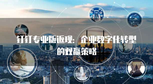 钉钉专业版返现:企业数字化转型的双赢策略
