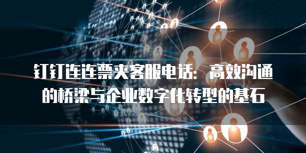 钉钉连连票夹客服电话:高效沟通的桥梁与企业数字化转型的基石