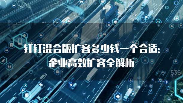 钉钉混合版扩容多少钱一个合适:企业高效扩容全解析