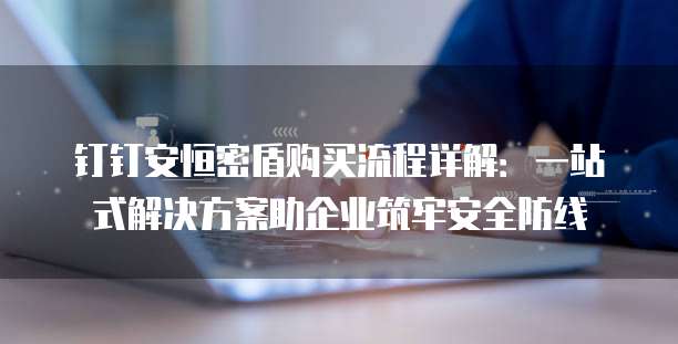 钉钉安恒密盾购买流程详解：一站式解决方案助企业筑牢安全防线