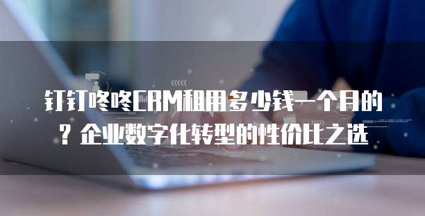 钉钉咚咚CRM租用多少钱一个月的?企业数字化转型的性价比之选
