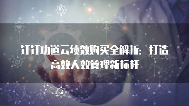 钉钉功道云绩效购买全解析:打造高效人效管理新标杆