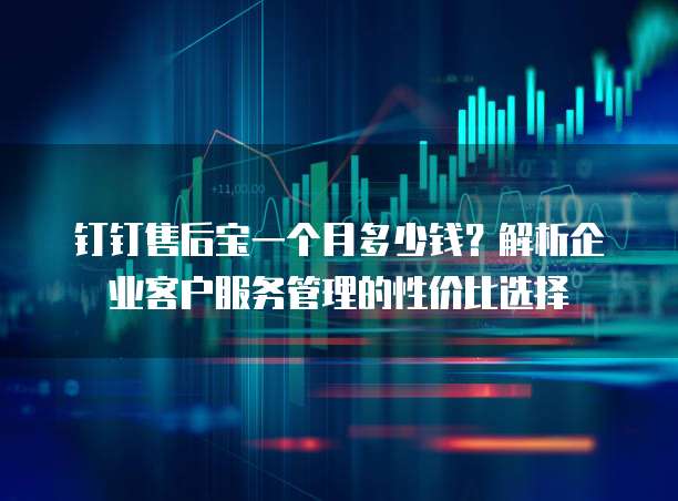 钉钉售后宝一个月多少钱?解析企业客户服务管理的性价比选择