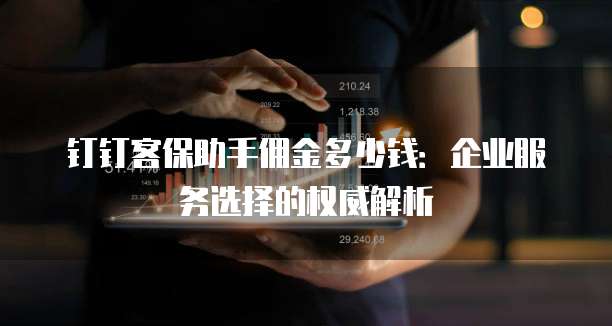 钉钉客保助手佣金多少钱:企业服务选择的权威解析