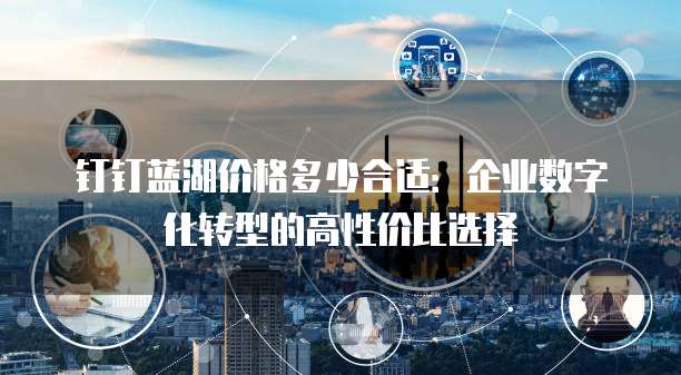 钉钉蓝湖价格多少合适:企业数字化转型的高性价比选择