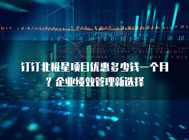 钉钉北极星项目优惠多少钱一个月?企业绩效管理新选择