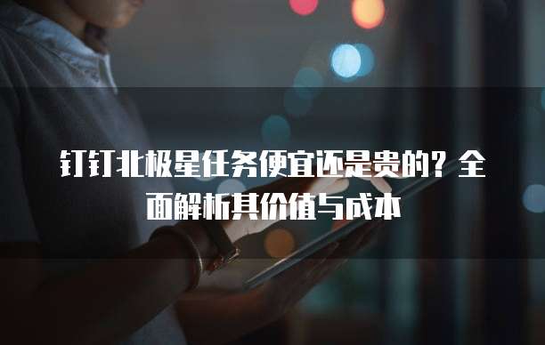 钉钉北极星任务便宜还是贵的?全面解析其价值与成本