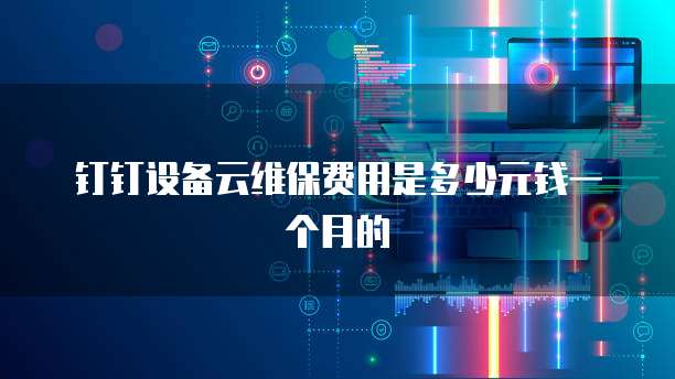 钉钉设备云维保费用是多少元钱一个月的