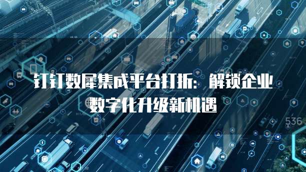 钉钉数犀集成平台打折：解锁企业数字化升级新机遇