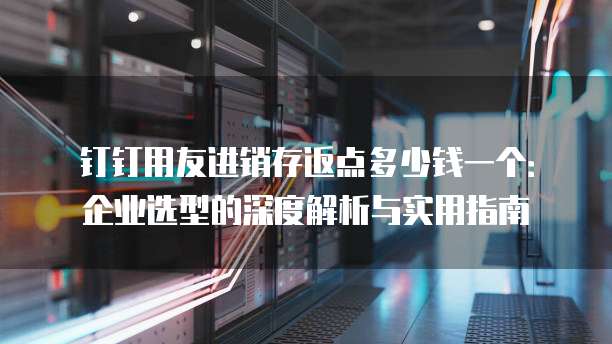钉钉用友进销存返点多少钱一个:企业选型的深度解析与实用指南