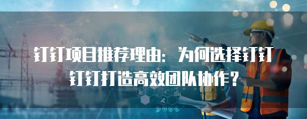 钉钉项目推荐理由：为何选择钉钉钉钉打造高效团队协作？