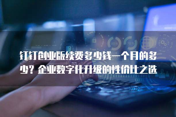 钉钉创业版续费多少钱一个月的多少?企业数字化升级的性价比之选