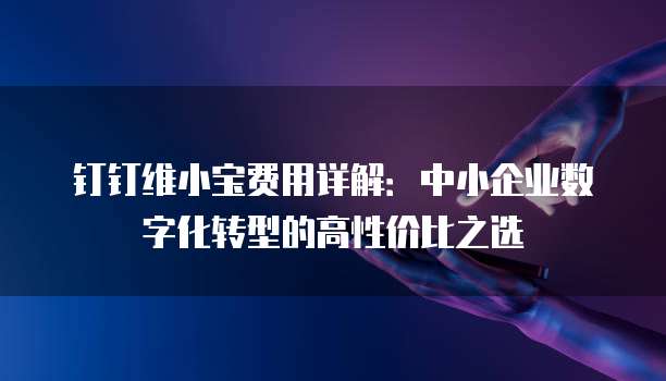 钉钉维小宝费用详解：中小企业数字化转型的高性价比之选