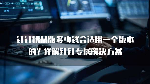 钉钉精品版多少钱合适用一个版本的？详解钉钉专属解决方案