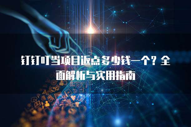 钉钉叮当项目返点多少钱一个?全面解析与实用指南