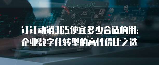 钉钉动销365便宜多少合适的用：企业数字化转型的高性价比之选