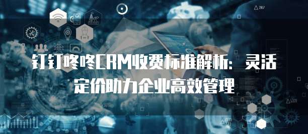 钉钉咚咚CRM收费标准解析：灵活定价助力企业高效管理
